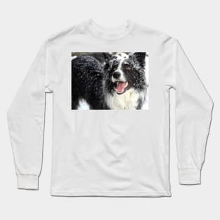 Border Collie in the Snow Long Sleeve T-Shirt